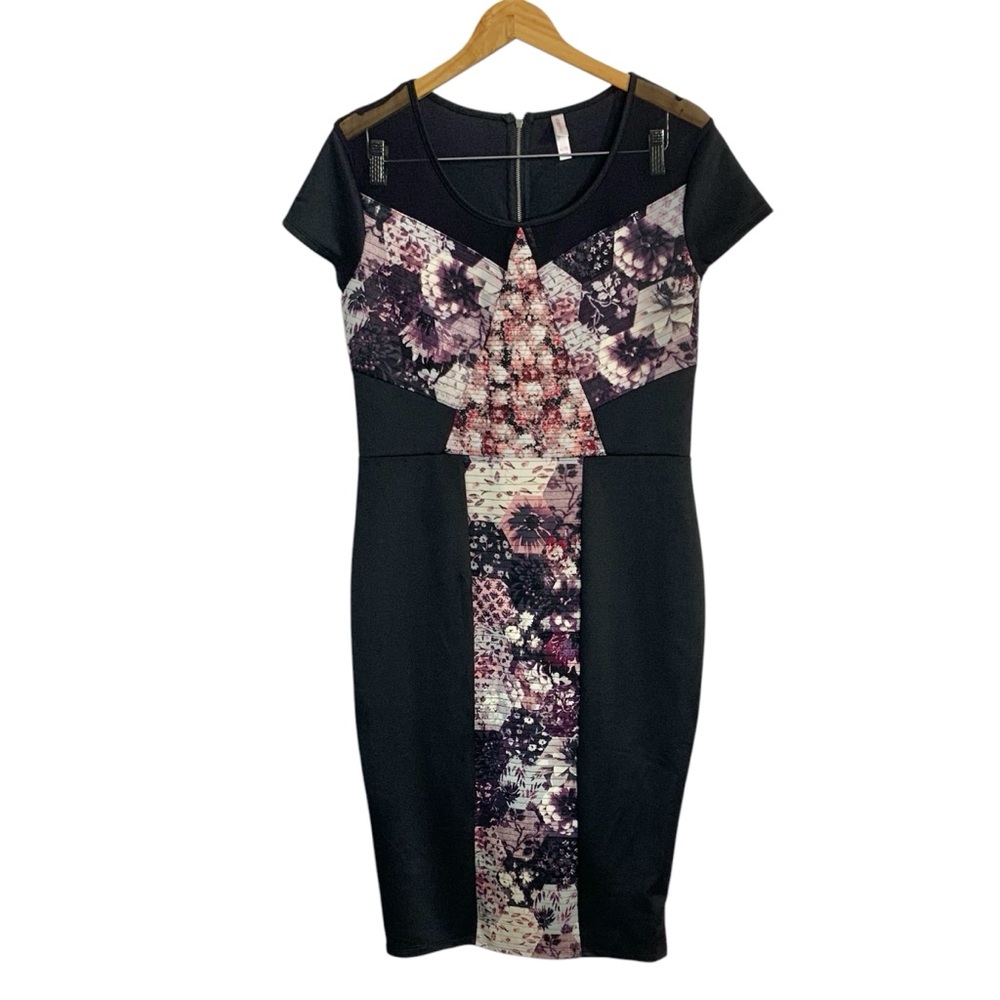 XHILARATION Bodycon Floral Panel Dress Sz XL